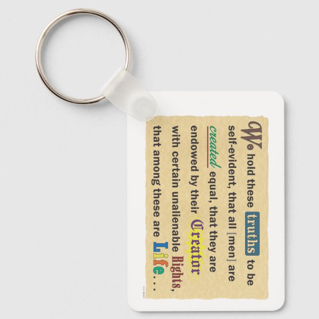 Llavero A keychain with a declaration. (Anverso)