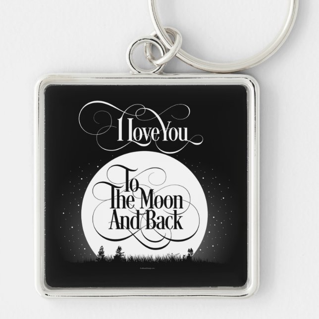 Llavero A La Luna Y La Cadena De Claves Atrás (Frente)