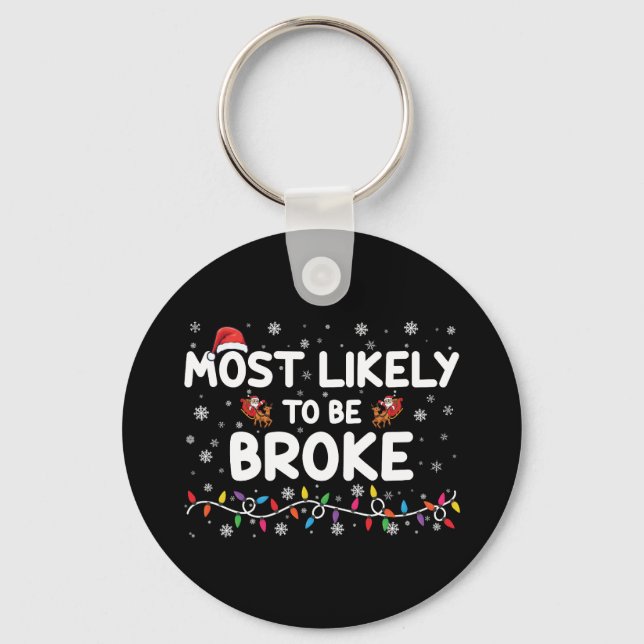 Llavero A La Mayoría Les Gusta Ser Navidades Broke Familia (Anverso)