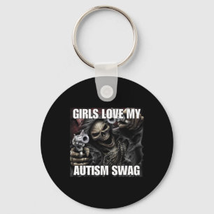 Llavero A los chicas les encanta mi autismo swag graciosa