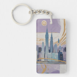 Llavero A Lunar Cityscape