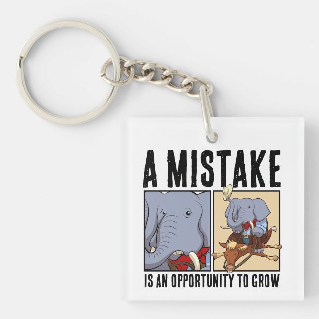 Llavero A Mistake Is An Opportunity To Grow Elephant (Frente)