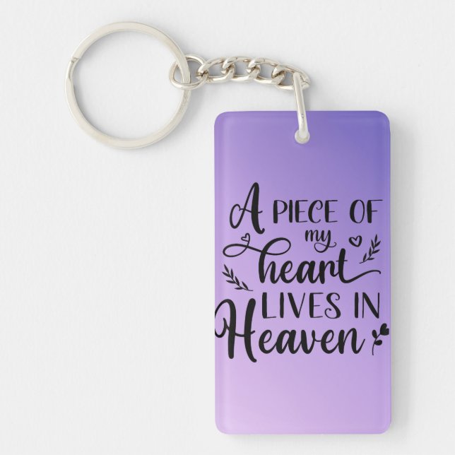 Llavero A Piece Of My Heart Lives In Heaven Keychain (Frente)