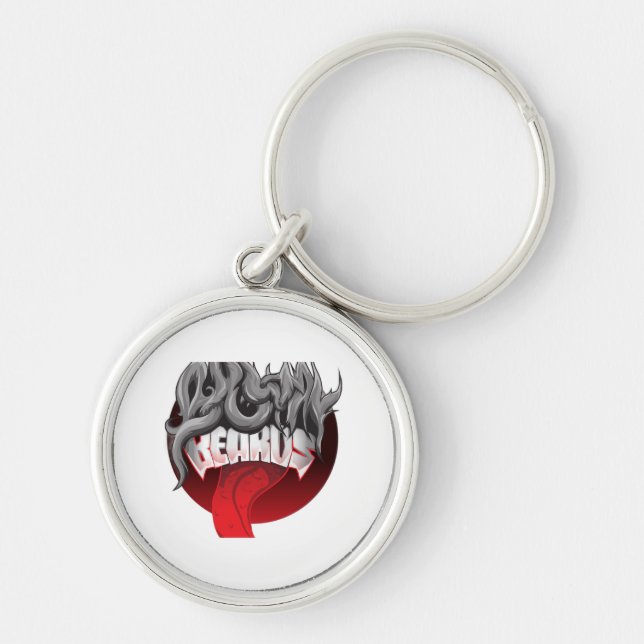Llavero A round keychain with a design (Frente)