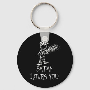 Llavero A Satan le encanta el diseño de palabras de disfra