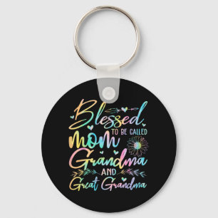Llavero A Ser Llamada Mamá Abuela Y Gran Abuela Flor