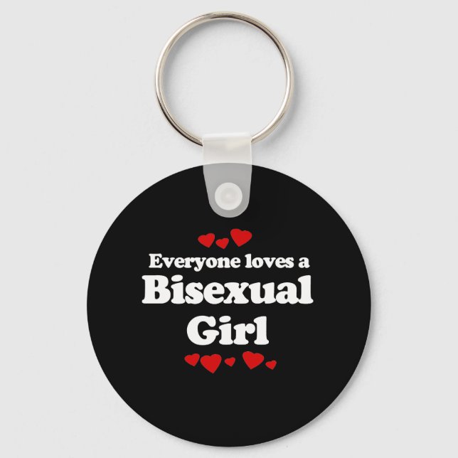 Llavero A todos les encanta una camiseta Chica bisexual (Anverso)