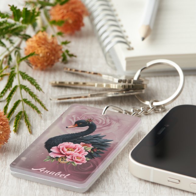 Llavero A touch of rose and swan's glow (Frente Derecha)