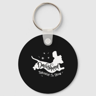 Llavero A Través De La Nieve Navidades De Dachshund Perro