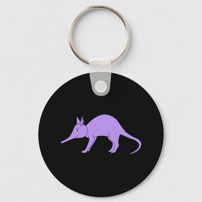 Llavero Aardvark púrpura (Anverso)
