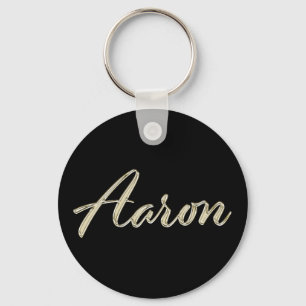 Llavero Aaron Nombre whitegold Button Schlüsselanhänger