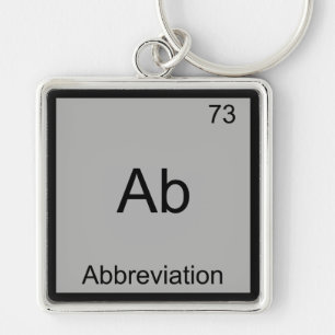 Llavero Ab - Abreviatura Símbolo de elemento de química di