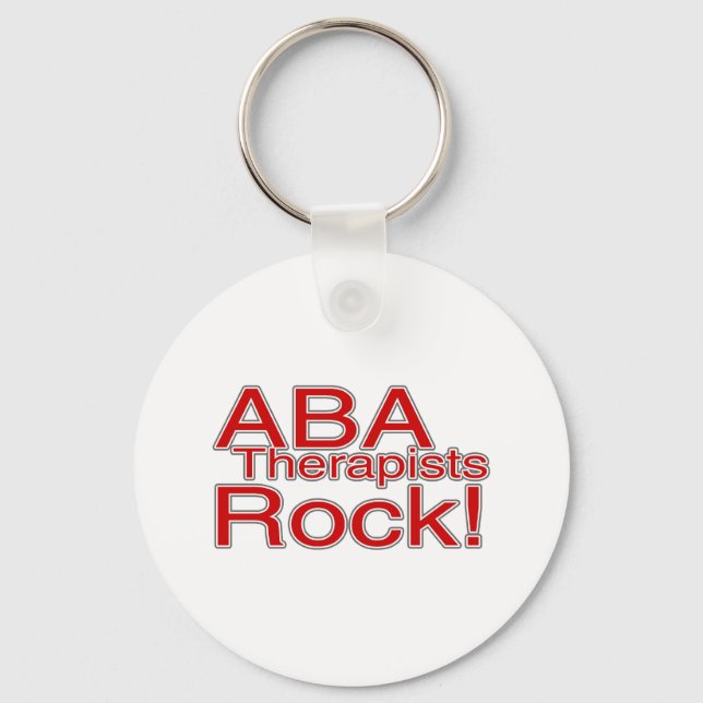 Llavero ABA Therapists Rock (Red) (Anverso)