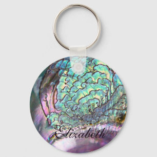 Llavero Abalone natural hermoso e irlandés personalizado