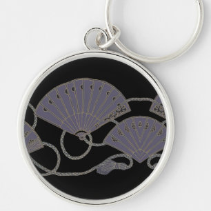 Llavero Abanico Morado Elegante