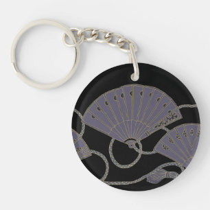 Llavero Abanico Morado Elegante