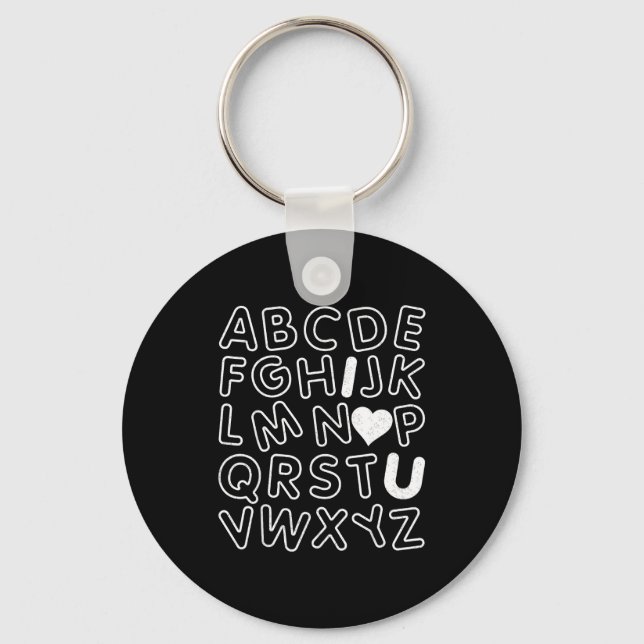 Llavero Abc I Love You Alphabet Teachers Day Valentines Da (Anverso)