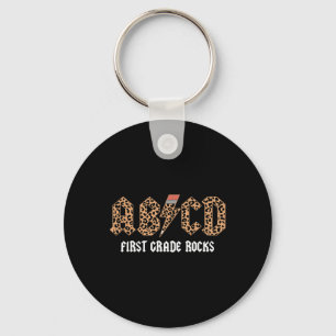 Llavero Abcd Rocks De Primer Grado De Vuelta A School Leop