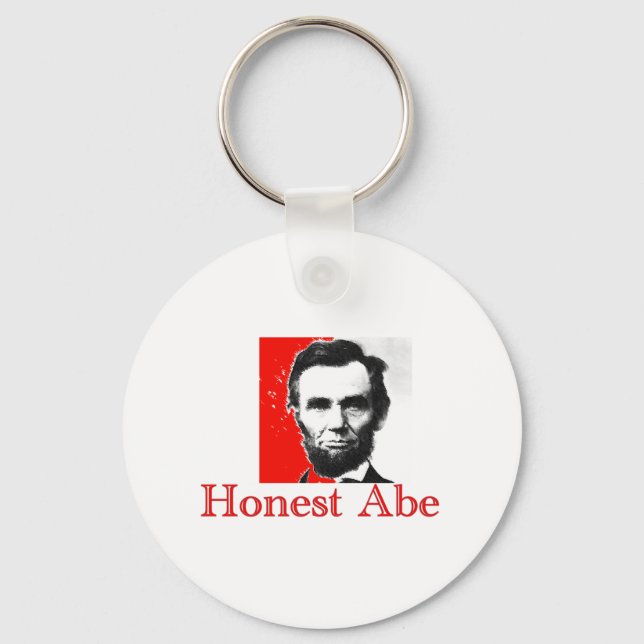 Llavero "Abe honesto" Abe Lincoln Art T-Shirt & Gifts (Anverso)