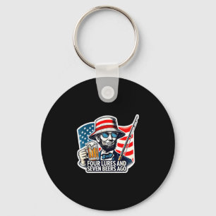 Llavero Abe lincoln cuatro señuelos siete cervezas atrás p