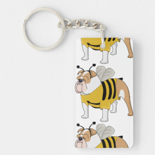 Llavero abeja de bulldog
