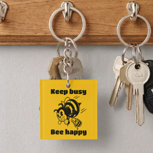 Llavero Abeja Divertida Mantén la Abeja Ocupada Feliz Dibu