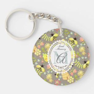 Llavero Abeja Gris