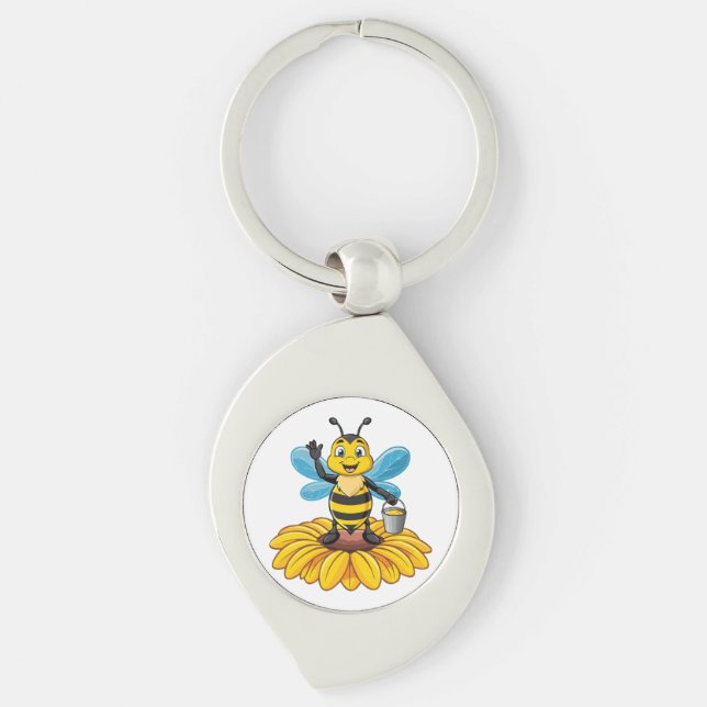 Llavero abeja melífera europea (Anverso)