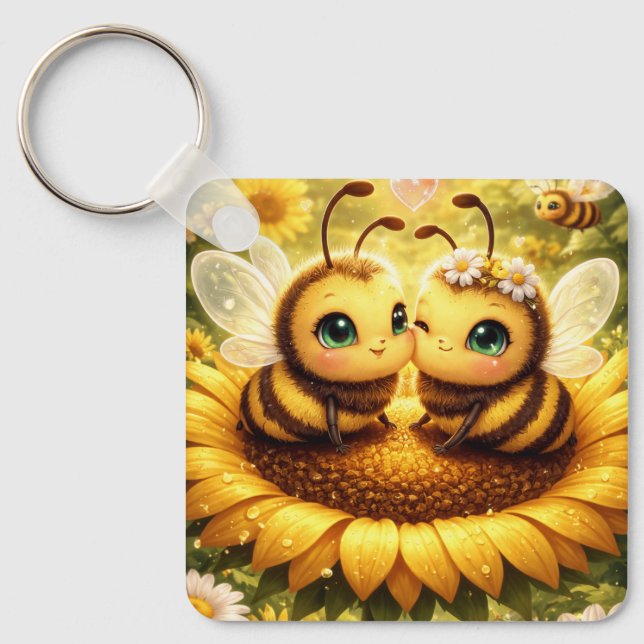 Llavero Abeja mía Girasol (Anverso)