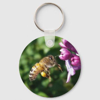 Llavero Abeja morada polinizante
