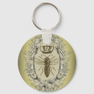 Llavero abeja reina de la corona victoriana de la moda del