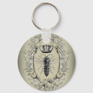Llavero abeja reina de la corona victoriana de la moda del