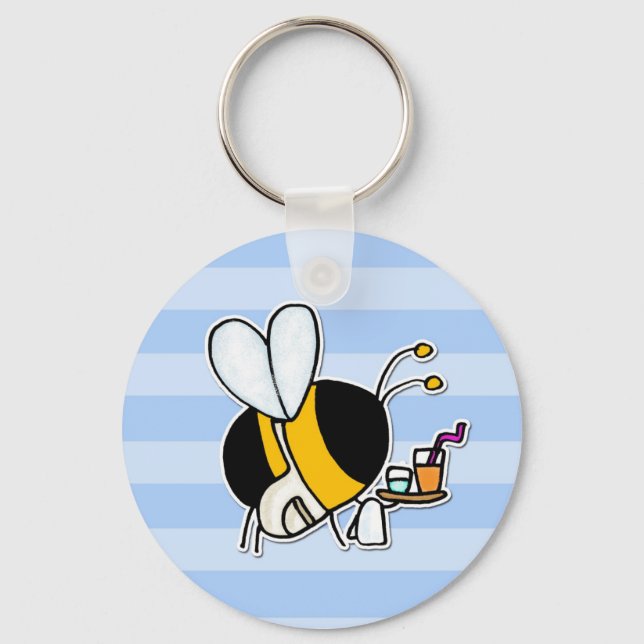 Llavero abeja trabajadora - camarera (Anverso)