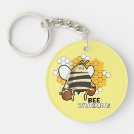 Llavero abeja trabajando