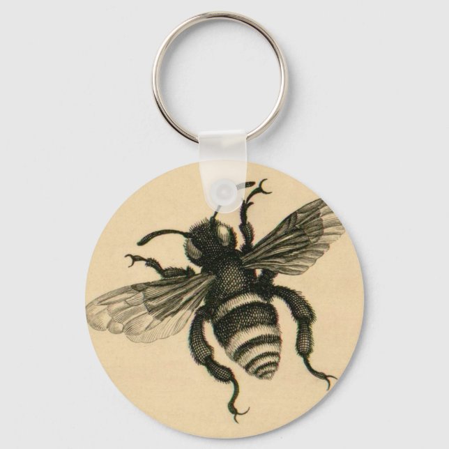 Llavero Abeja vintage ocupada (Anverso)