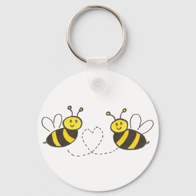 Llavero Abejas con corazón (Anverso)