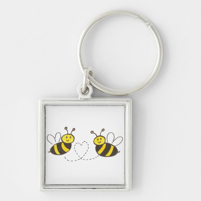 Llavero Abejas con corazón (Frente)