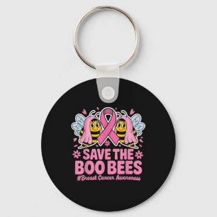 Llavero Abejas divertidas Fantasma Boo Cáncer de Mama Pink