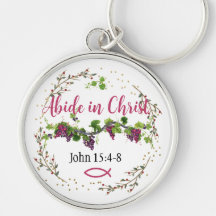 Abide en Cristo Keychain