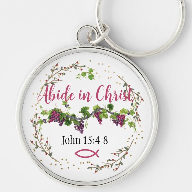 Llavero Abide en Cristo Keychain (Frente)