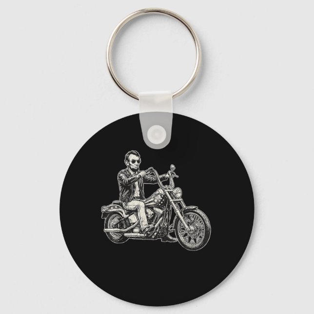 Llavero Abraham Abe Lincoln Motocicleta Motociclista Ameri (Anverso)