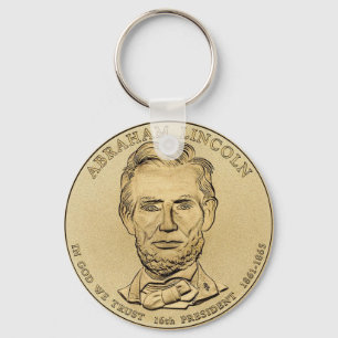 Llavero Abraham Lincoln $1 Keychain de moneda Presidencial