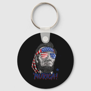 Llavero Abraham Lincoln 4 de julio Murica hombres mujeres