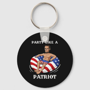 Llavero Abraham Lincoln 4 de Julio USA Patriota Diversión 