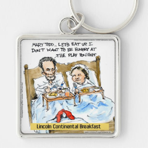 Llavero Abraham Lincoln & Mary Todd Desayuno en la cama
