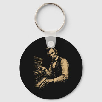 Llavero Abraham Lincoln tocando el piano pianista divertid