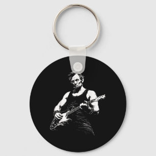 Llavero Abraham Lincoln tocando la guitarra divertido patr