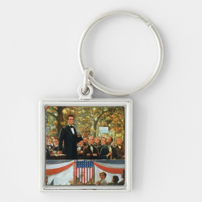 Llavero Abraham Lincoln y Stephen A. Douglas (Frente)