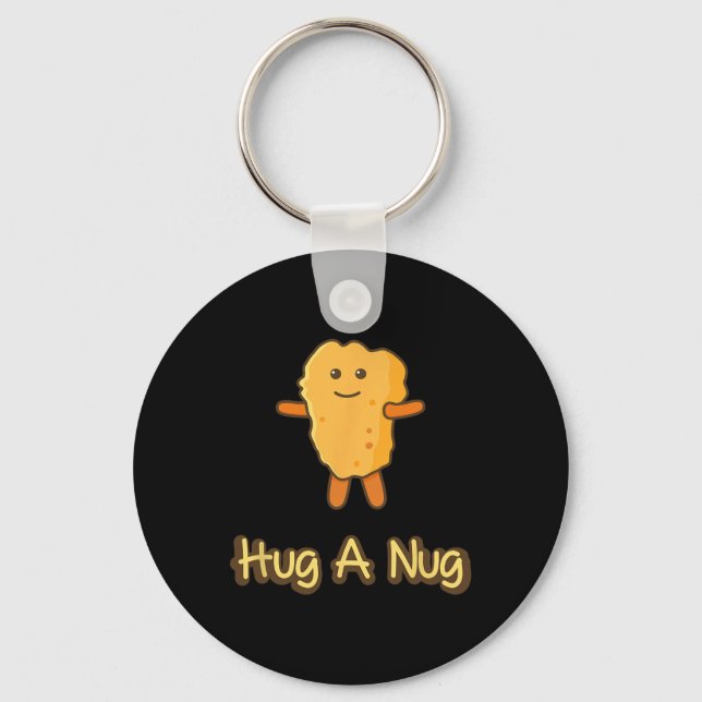 Llavero Abraza Una Nug divertido nugget de pollo Comida rá (Anverso)