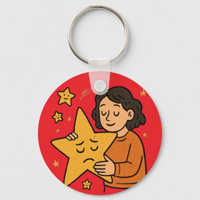 Llavero abrazando las estrellas (Anverso)
